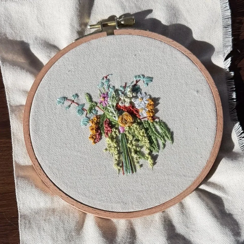 Bouquets Captured in Thread