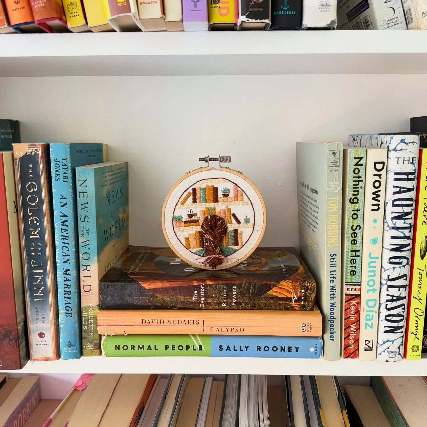 This one started with a pretty simple idea:

A bookshelf-inspired design
A true beginner project
Something small enough to actually live on your shelf
And, of course, a fun hair styling opportunity

Story Time is meant to be easy to start, highly cus