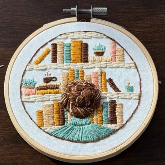 hand embroidered bun 