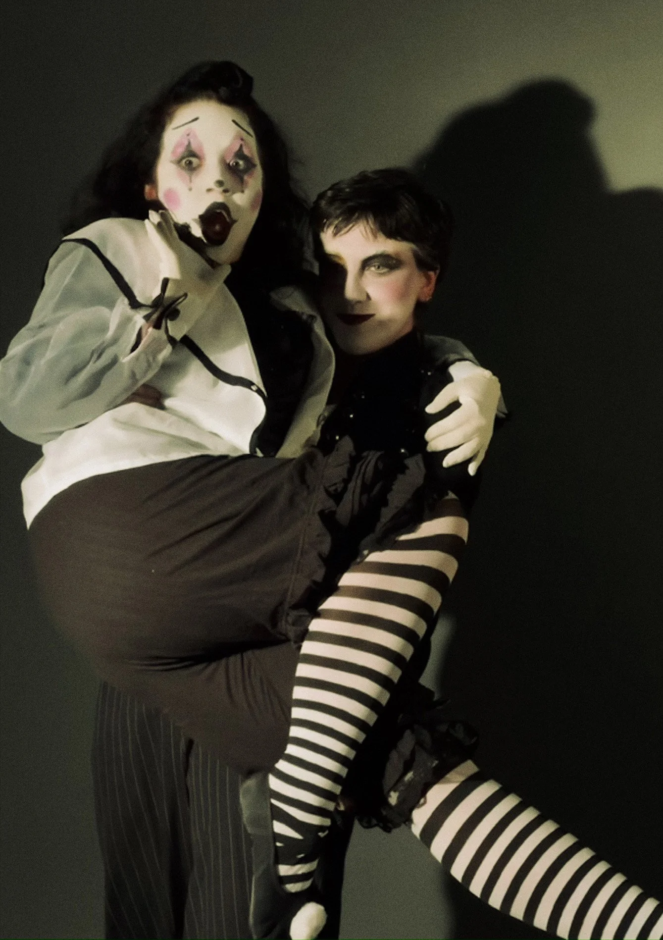 Bambi Karloff as Babette the Clown in a promotional poster for Cirque de la Mort in Bennington, VT.