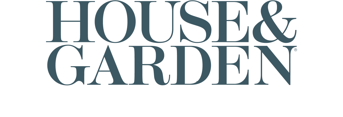 The logo of 'House & Garden' in dark blue
