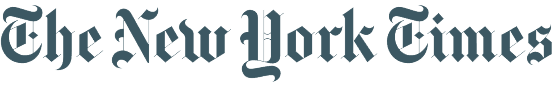 The logo of The New York Times in blackletter font.