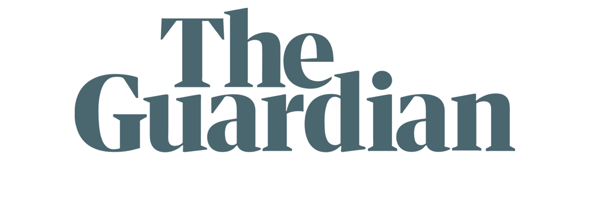 Logo of 'The Guardian' in dark blue