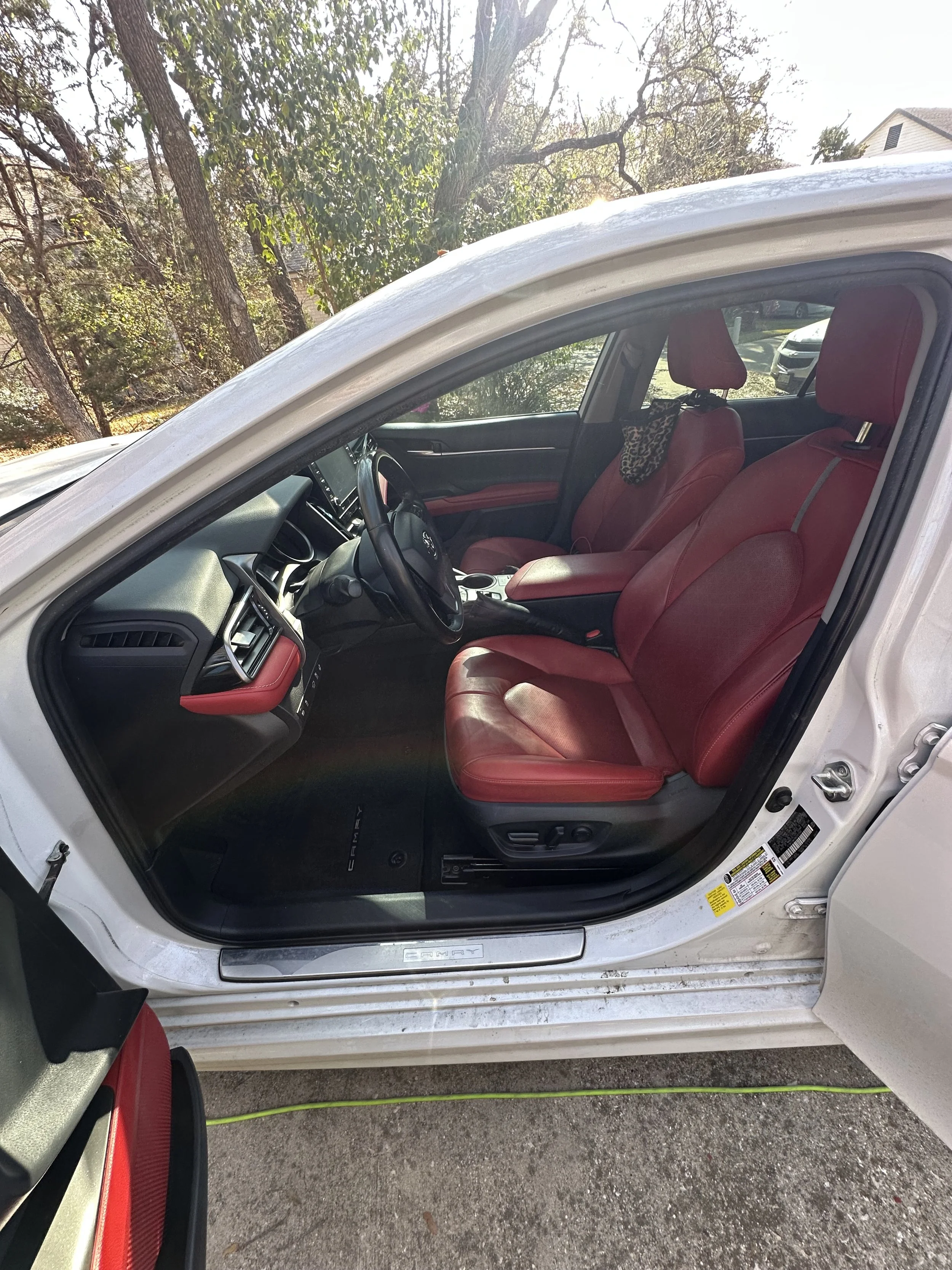 Interior detail on this Camery made these red seats pop