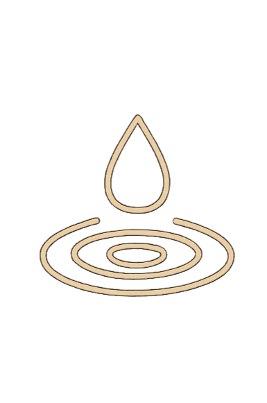 Close-up of a burning candle with a droplet-shaped flame and a spiral design at the base.