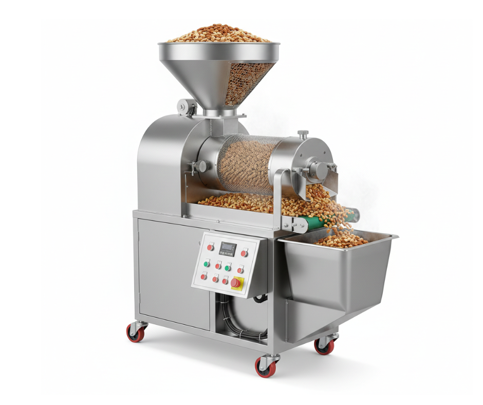 Machine industrielle de cuisson de noix