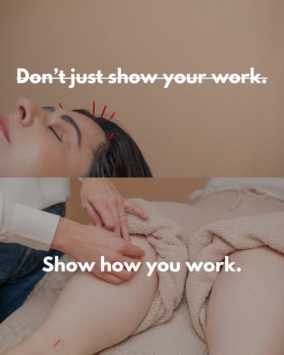 Your audience doesn&rsquo;t need to see another before-and-after photo. They need to see what happens in between 👀 

Because your dream clients aren&rsquo;t just deciding if they like the end result. They&rsquo;re deciding:
✨ Do I trust this person?