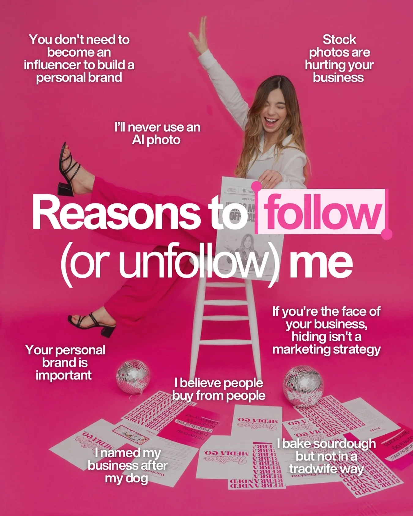 Consider this your warning before you hit follow. 👀

If you&rsquo;re a business owner who wants to build a recognizable brand, attract the right clients, and make marketing your business easier, I think you&rsquo;ll like it here.

The short version 