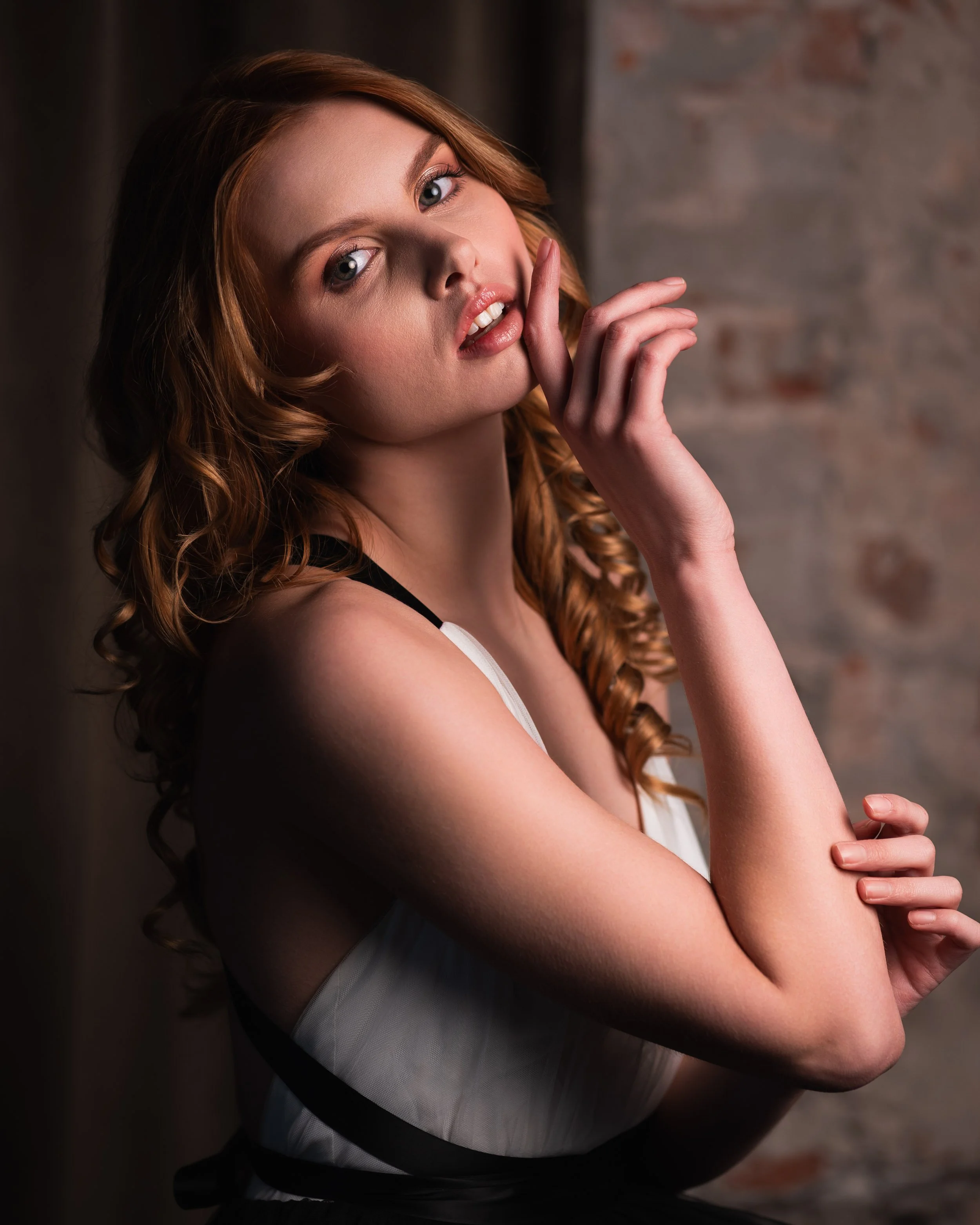 Portrait of a beautiful girl captured in Warsaw, Poland, showcasing natural and authentic photography