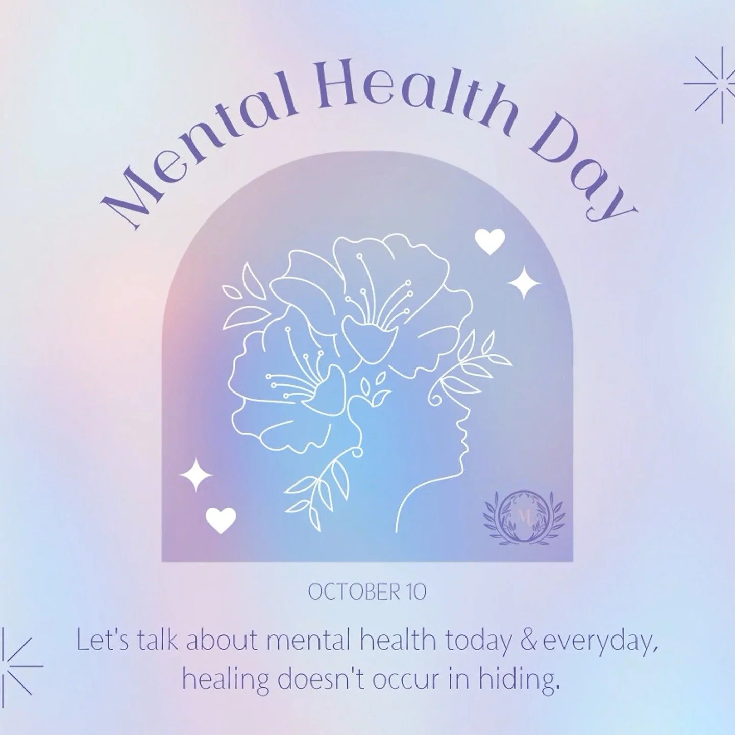 Today & everyday let's honor and talk about mental health. Your mental health does not define you, you deserve to have a happy, fulfilling life, and you matter.
Asking for help isn't always easy, but having a hard time isn't either. I encourage