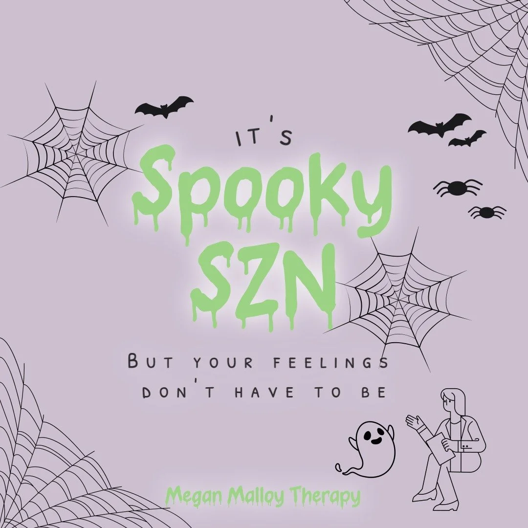 🕸 Haunted by stress? Feelin' a little witchy? Ghosting your emotions? 👻

Therapy &amp; feeling your feelings doesn't have to be spooky 🔮

Reach out to get some support - accepting new clients

#spookyszn #therapy #halloweenhealing #mentalhealthawa
