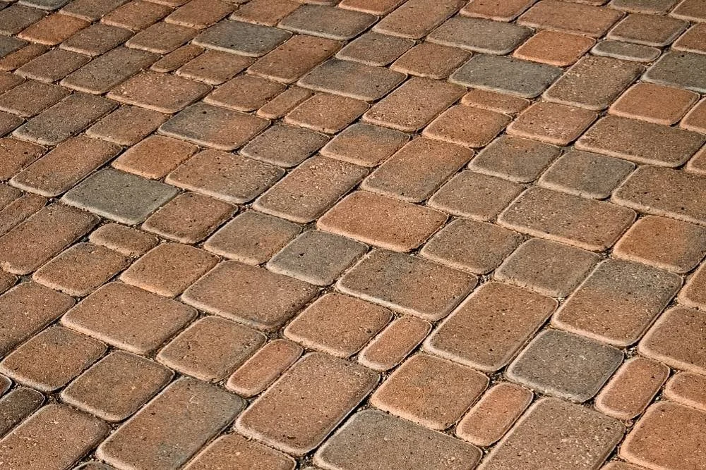  Enhanced paver finish showing renewed color after sealing