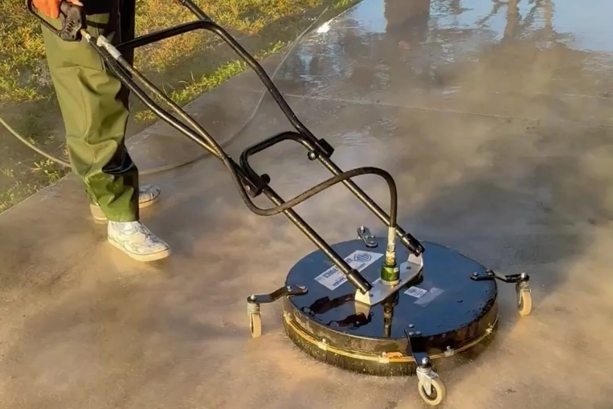Professional driveway cleaning in Broward County removing buildup and surface stains.