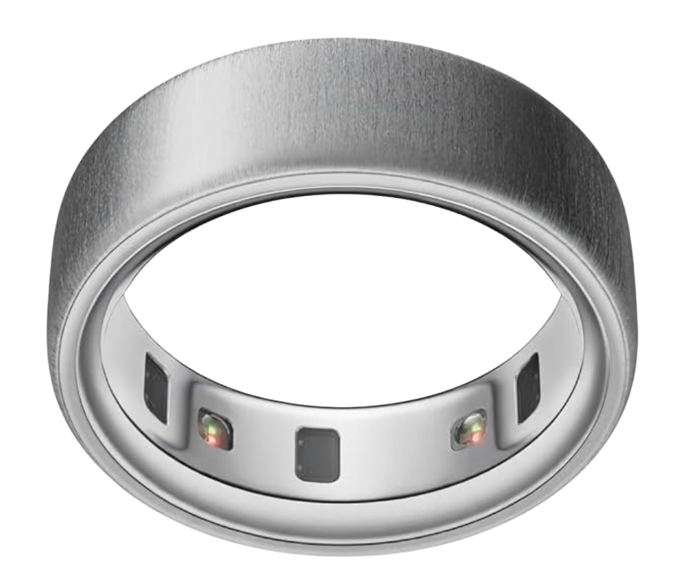 Oura sleep and fitness tracker ring.