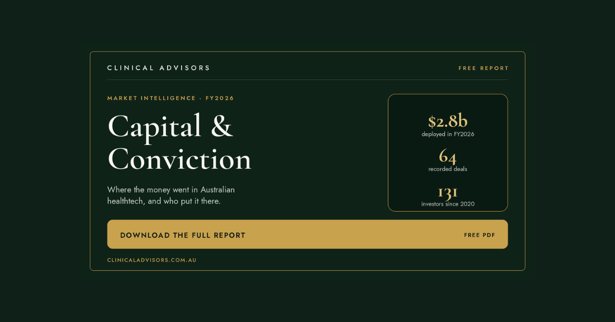 Capital &amp; conviction report: Australian healthtech funding FY26