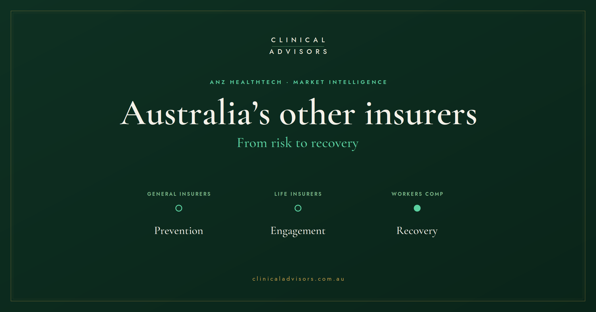 Australia's other insurers: From risk to recovery