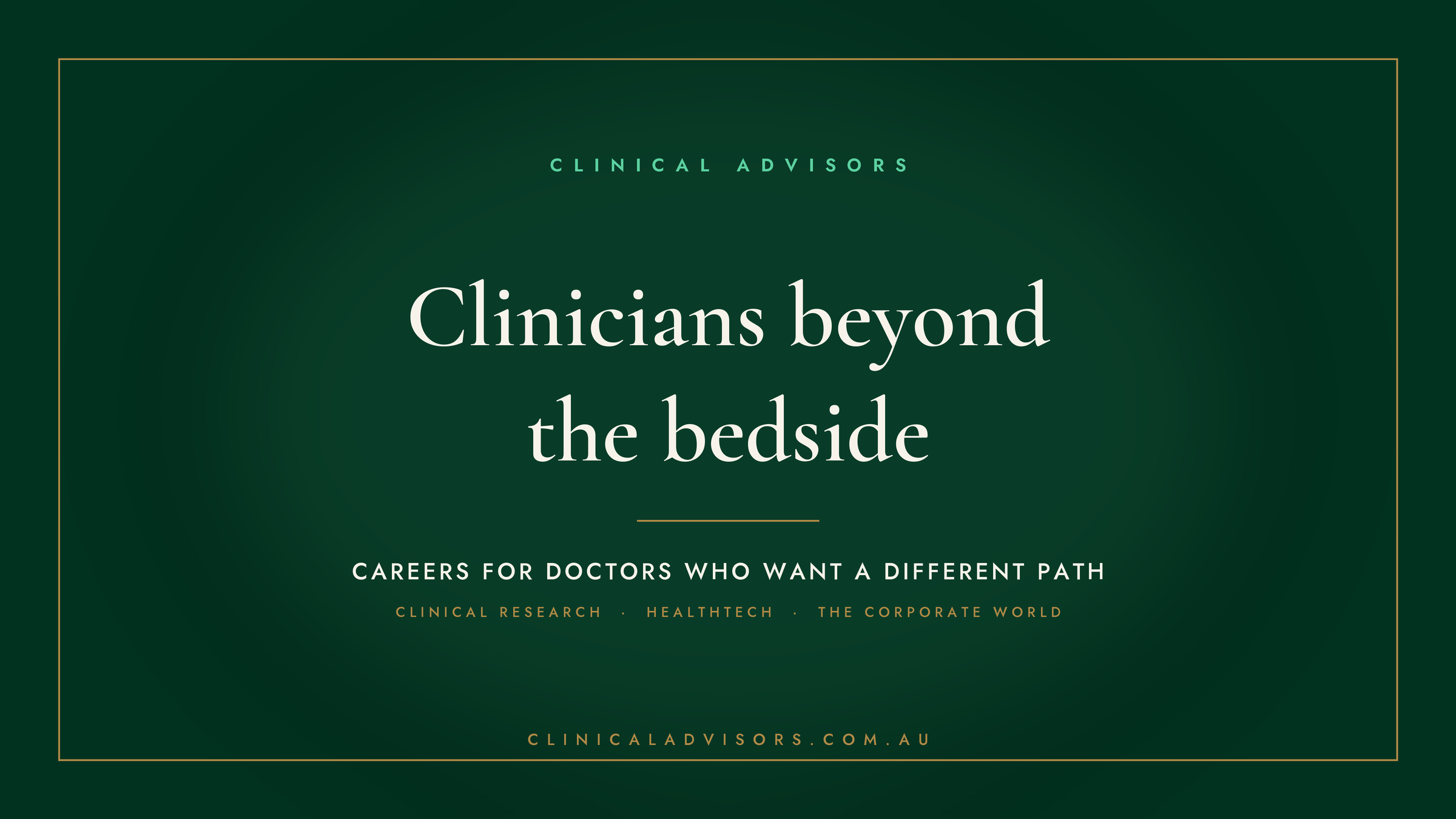 Clinicians beyond the bedside: 3 careers for doctors who want a different path