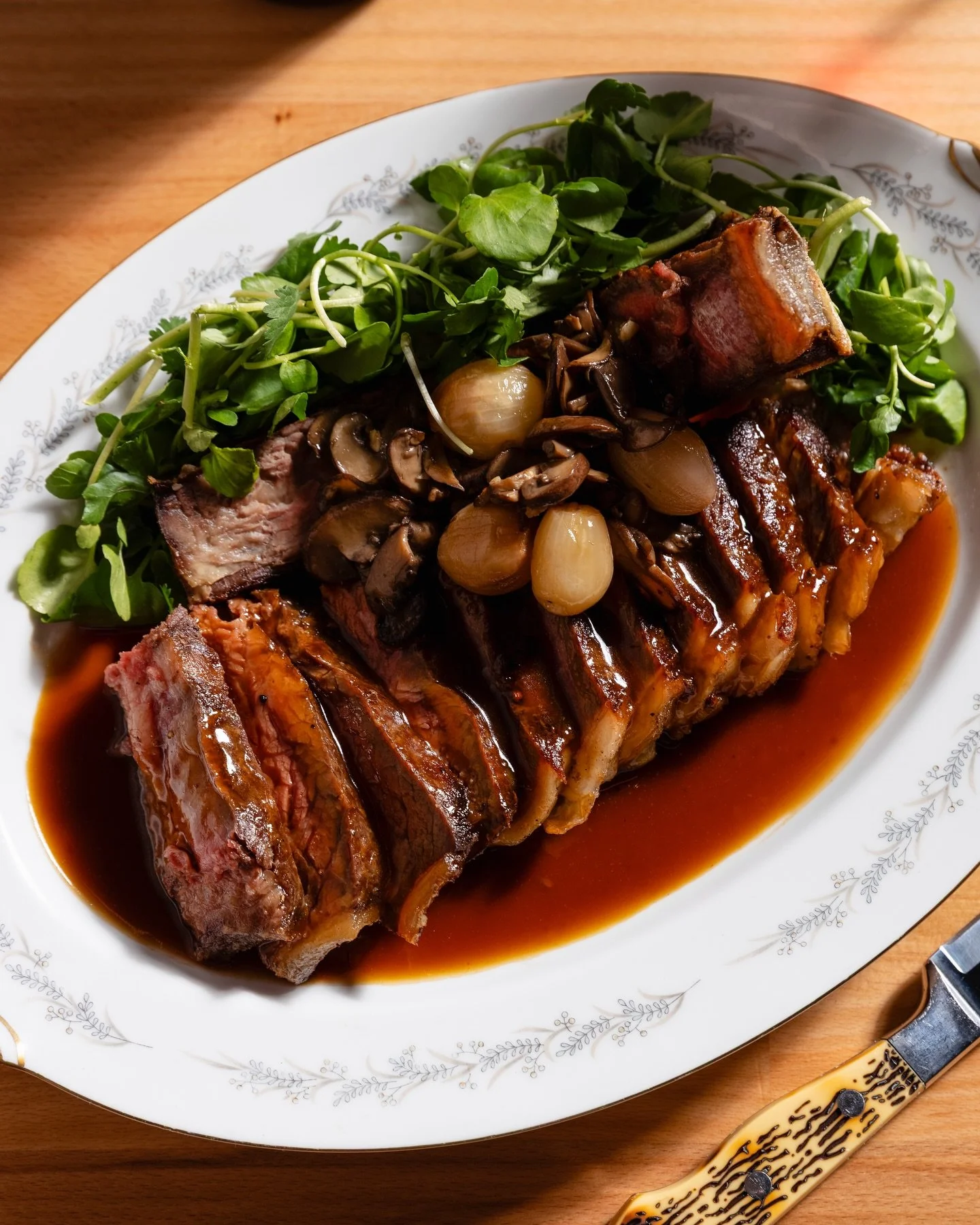 Here&rsquo;s the thing about a great steak: you remember it.

This Kansas City Strip is one of those. Moraine Park Farms raises their cattle on pasture in Zeeland, and we dry age it in house for 28 days until the beef flavor gets deep and intense and