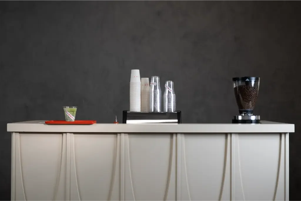 Design detail of the Eyevel midcentury modern coffee cart, photo 3