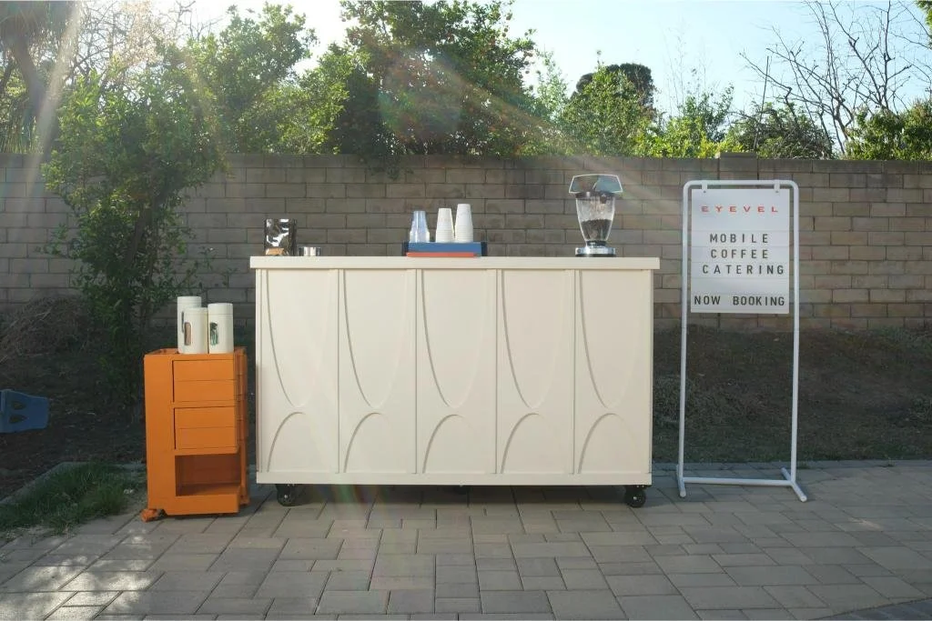 Eyevel coffee bar at a private celebration