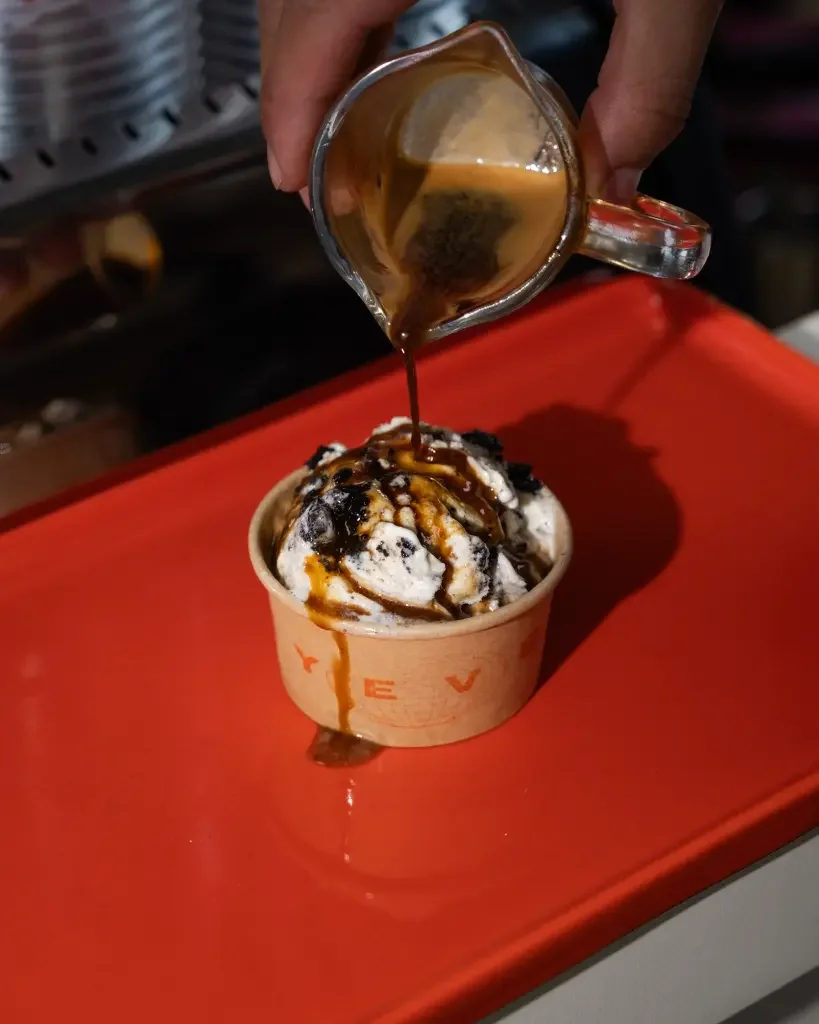 Handcrafted specialty drinks from the Eyevel coffee bar