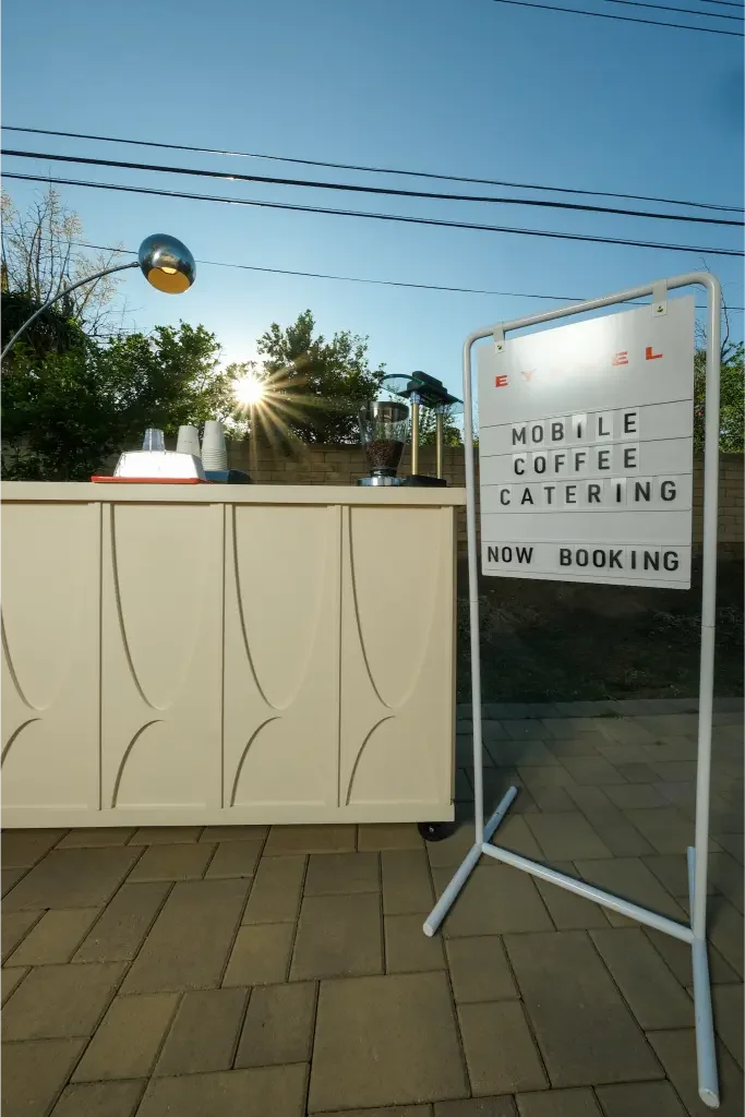 Design detail of the Eyevel midcentury modern coffee cart, photo 13