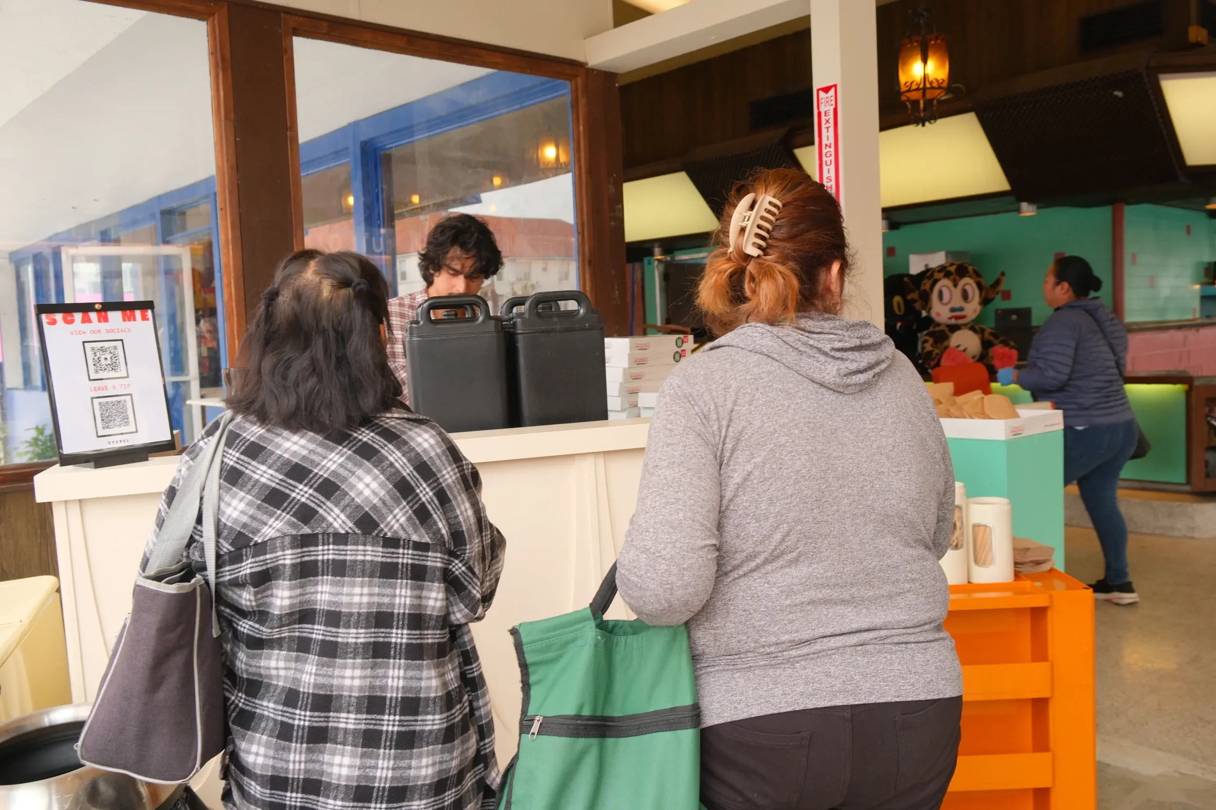 Guests lined up at the Eyevel coffee bar