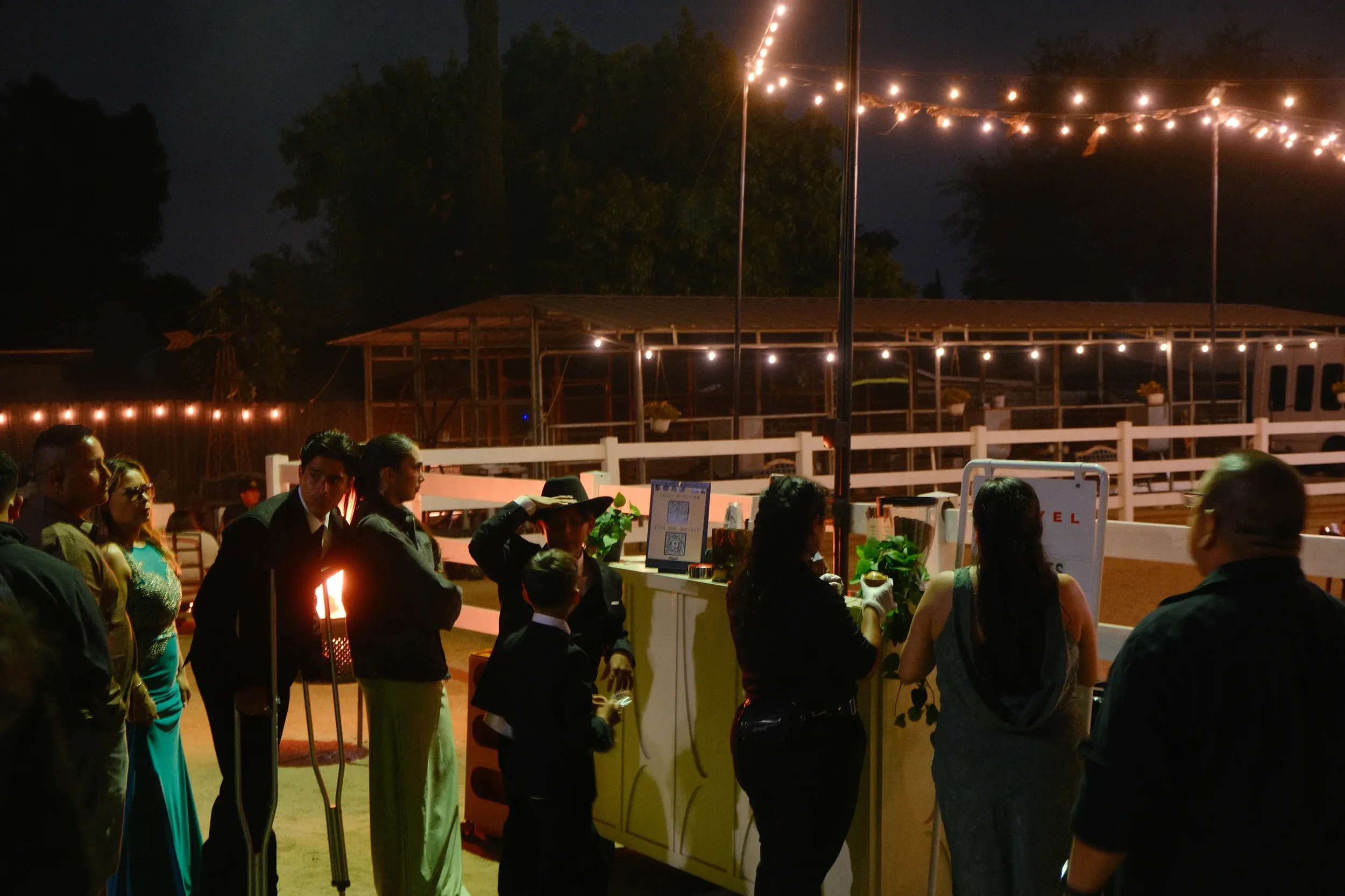 Guests lined up at the Eyevel coffee bar