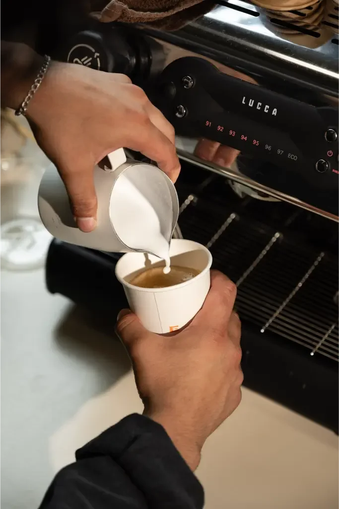 Handcrafted specialty drinks from the Eyevel coffee bar
