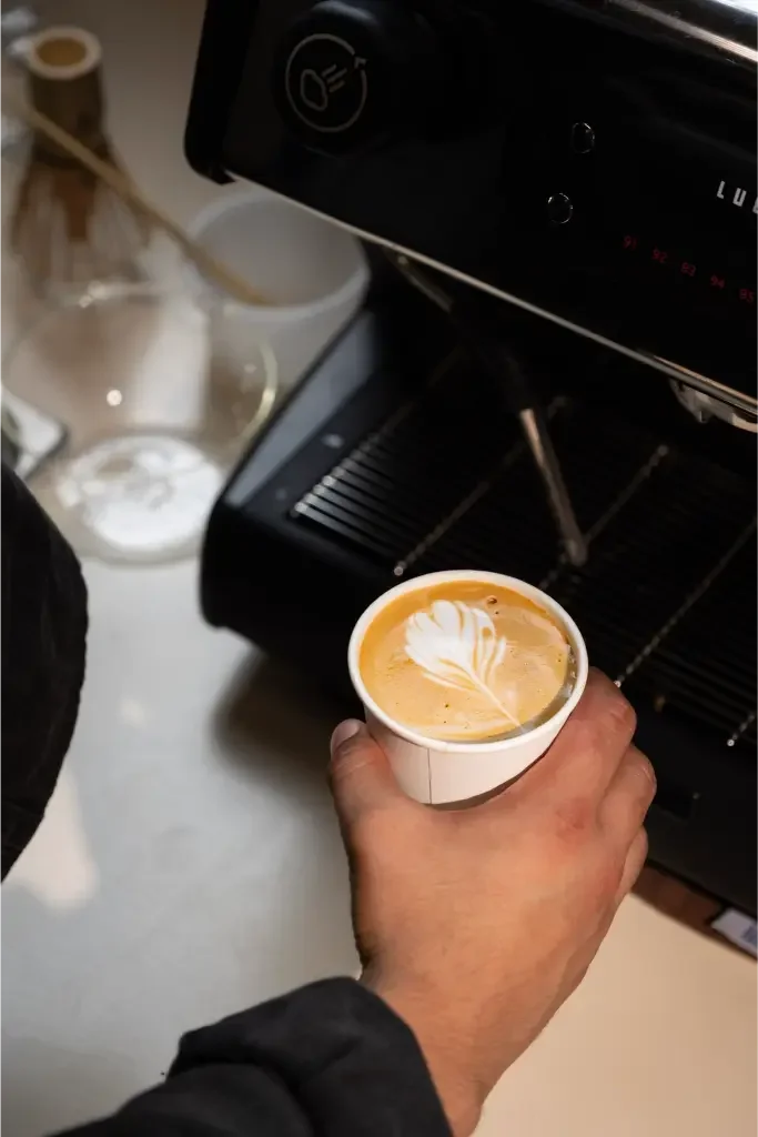 Handcrafted specialty drinks from the Eyevel coffee bar