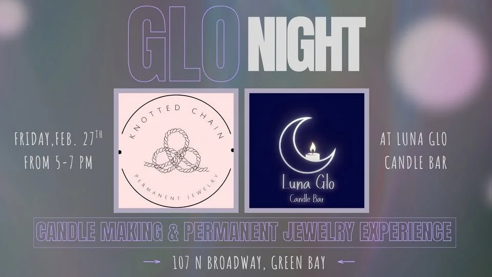 ‘Glo Night’ with Knotted Chain Permanent Jewelry