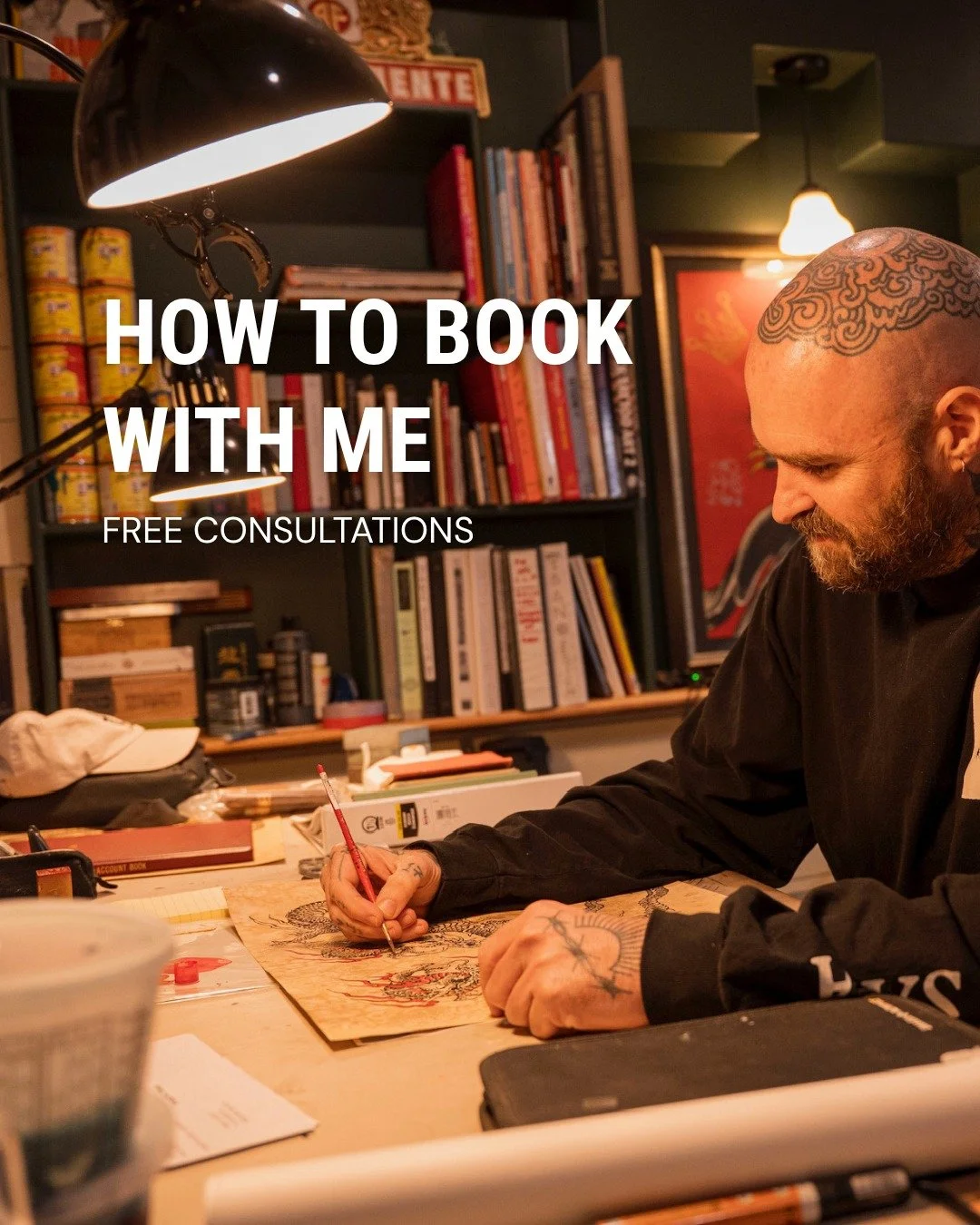 If you&rsquo;ve been sitting on a tattoo idea and don&rsquo;t know where to start &mdash; this is where you start. 👇

Free consultations. In person or video. We talk through your idea before you commit to anything.

A big part of what I do is take w