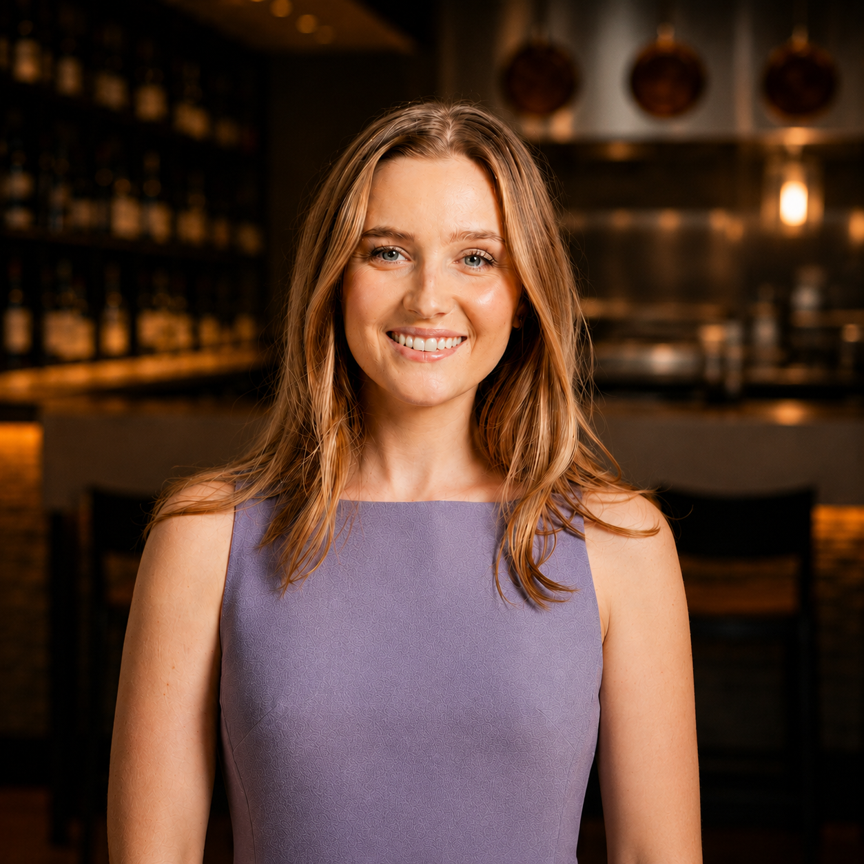 Portrait of Jillian Benvenuti smiling against a light blue background