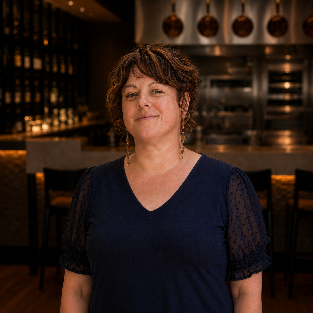 Portrait of Colette, restaurant manager at Valette