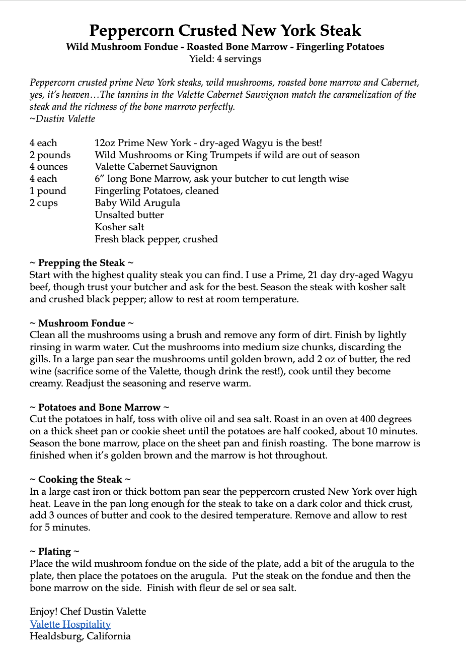 Peppercorn Crusted New York Steak Recipe