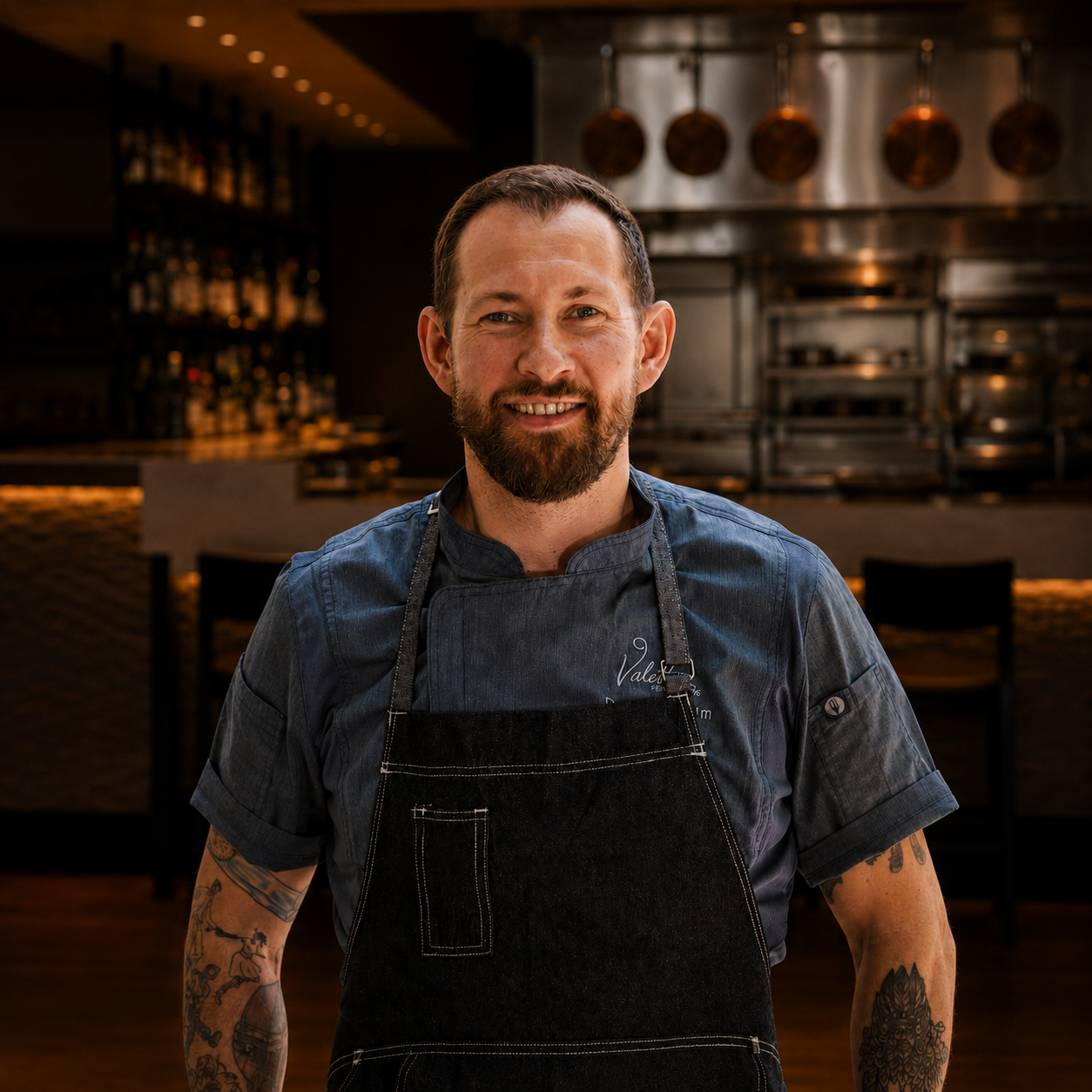 Portrait of Derek Mattern, Executive Chef of Valette.