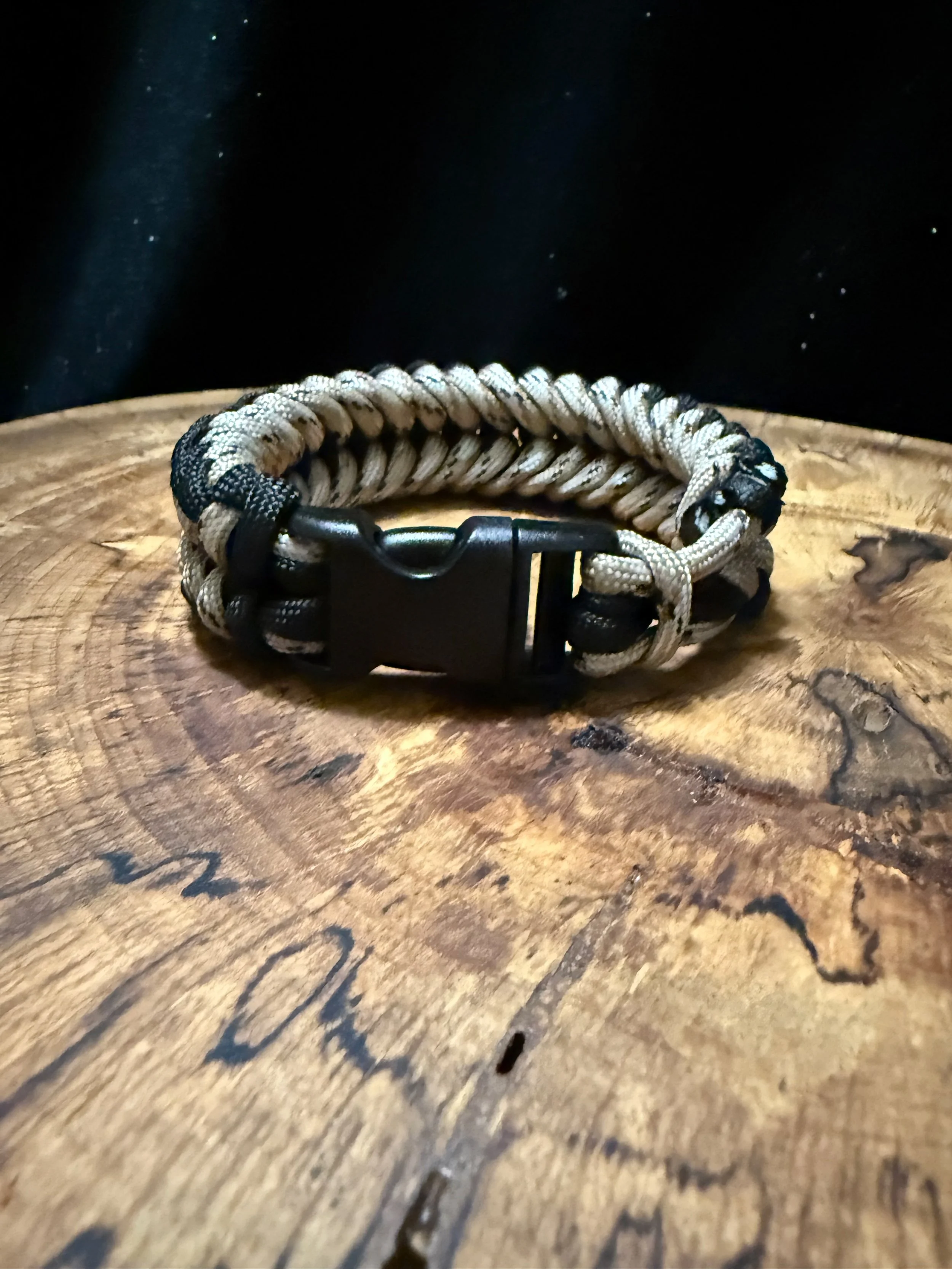 Desert Camo Sanctified Weave Paracord Bracelet pic 2 12.28.25 - 1.jpeg