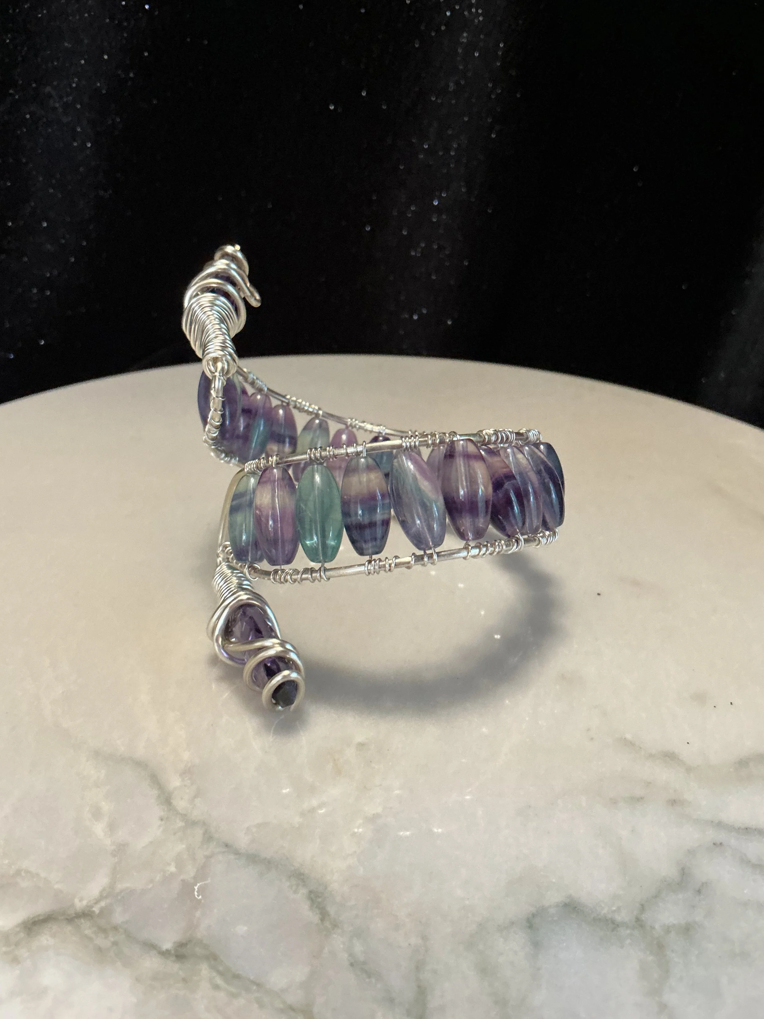 Fluorite Elongated beads cuff pic2 9.22.25 - 1.jpeg