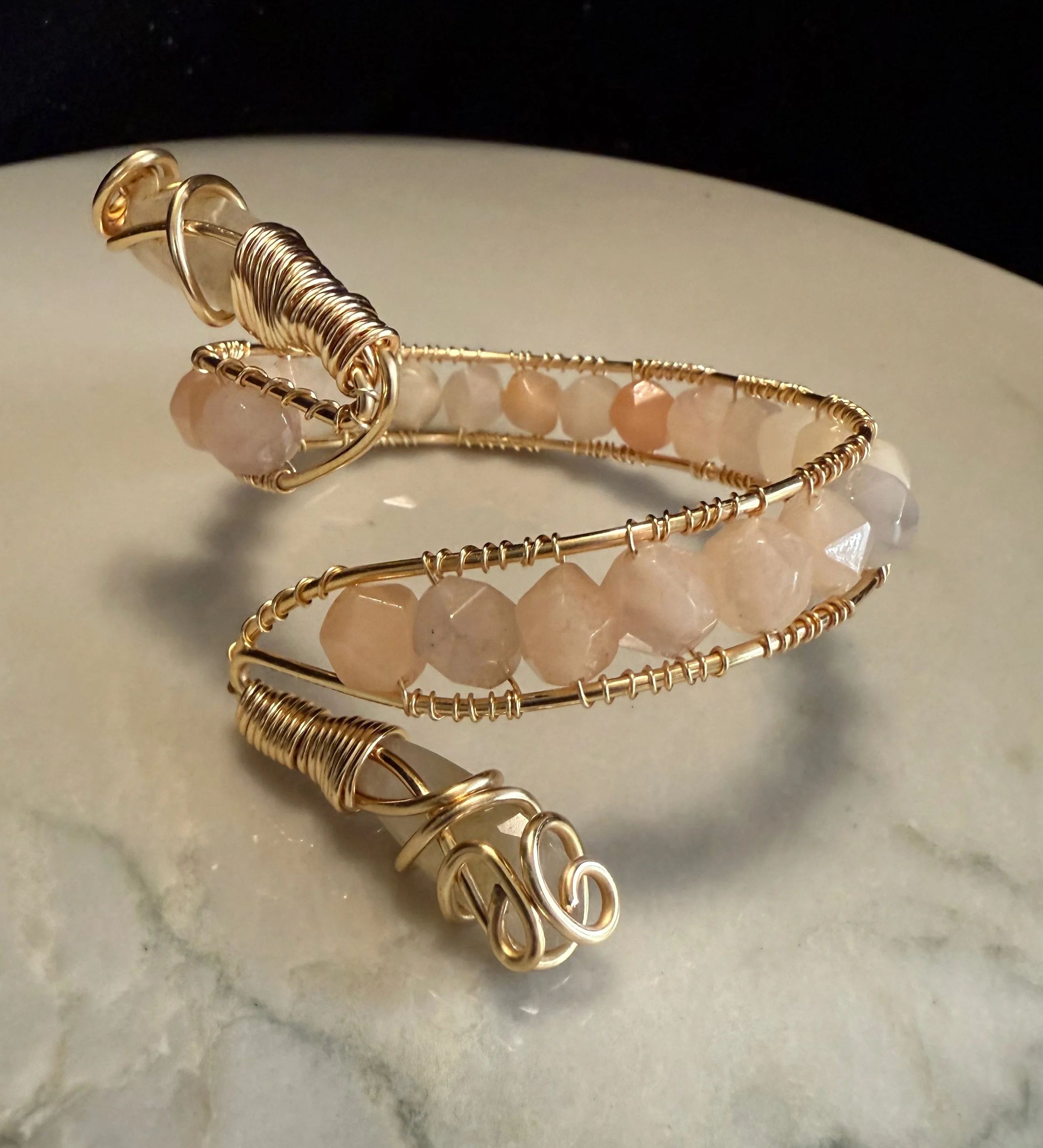 Peach Aventurine cuff pic 2 9.30.25 - 1.jpeg
