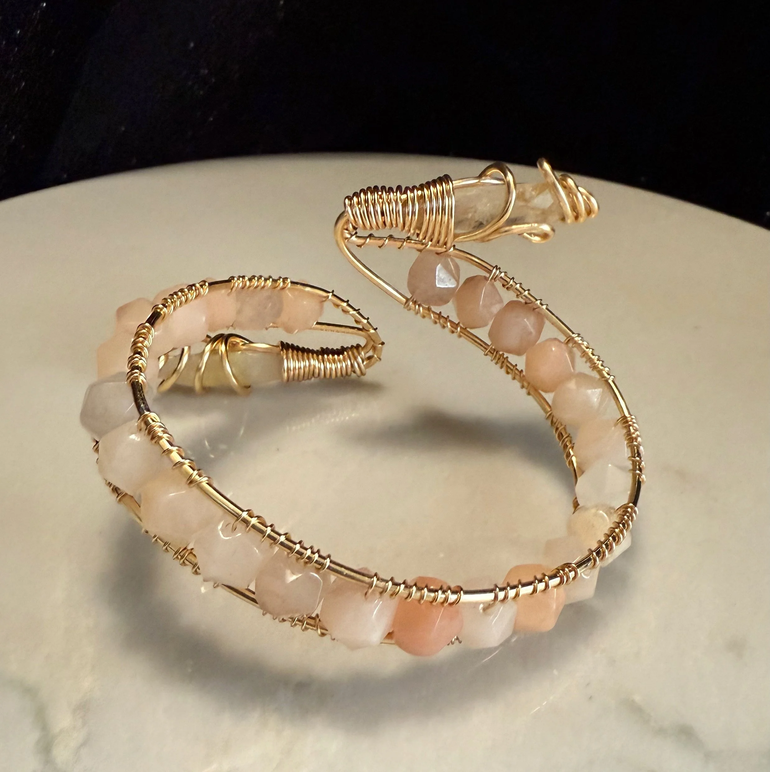 Peach Aventurine cuff pic 3 9.30.25 - 1.jpeg