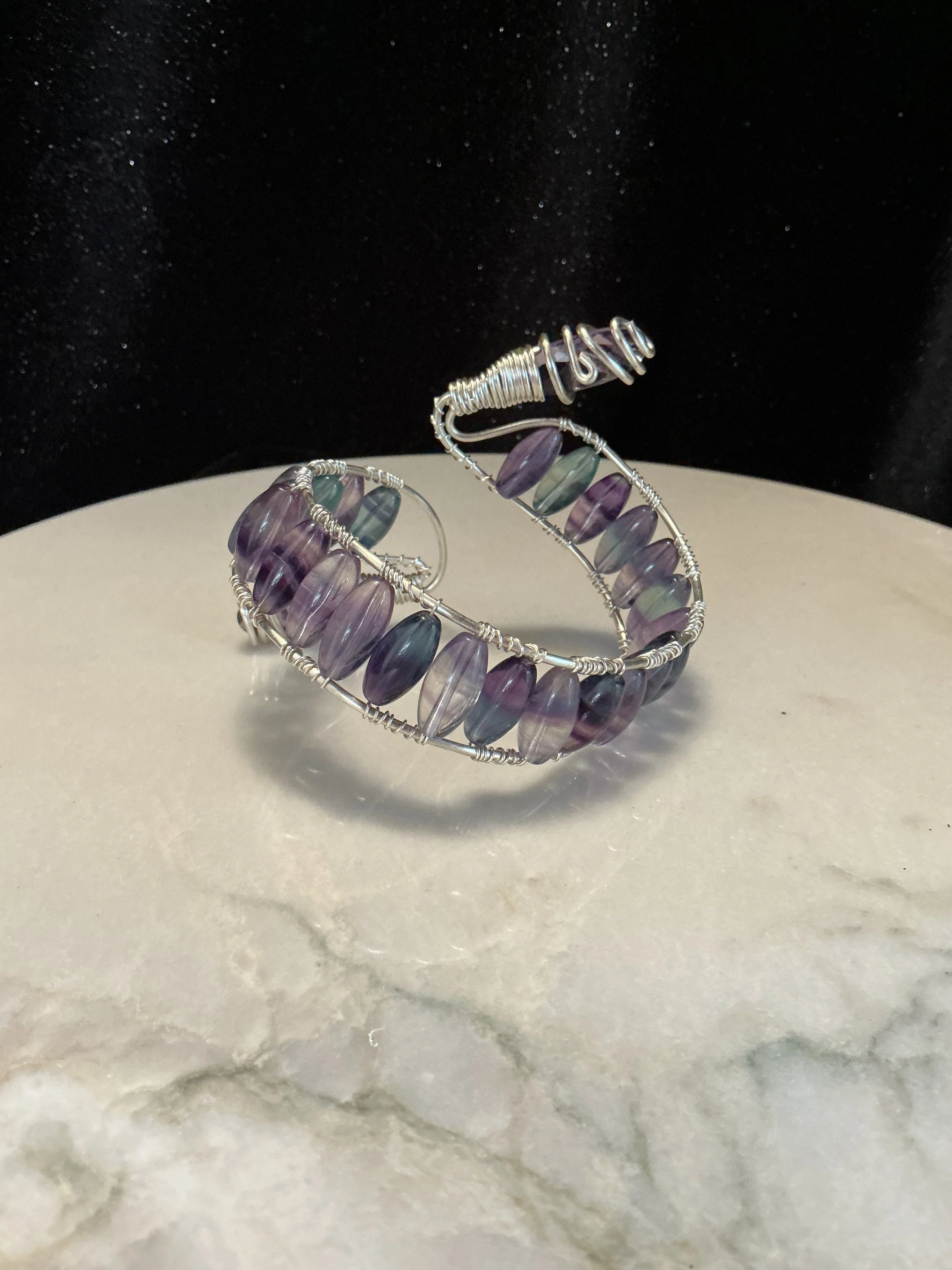 Fluorite Elongated beads cuff pic3 9.22.25 - 1.jpeg