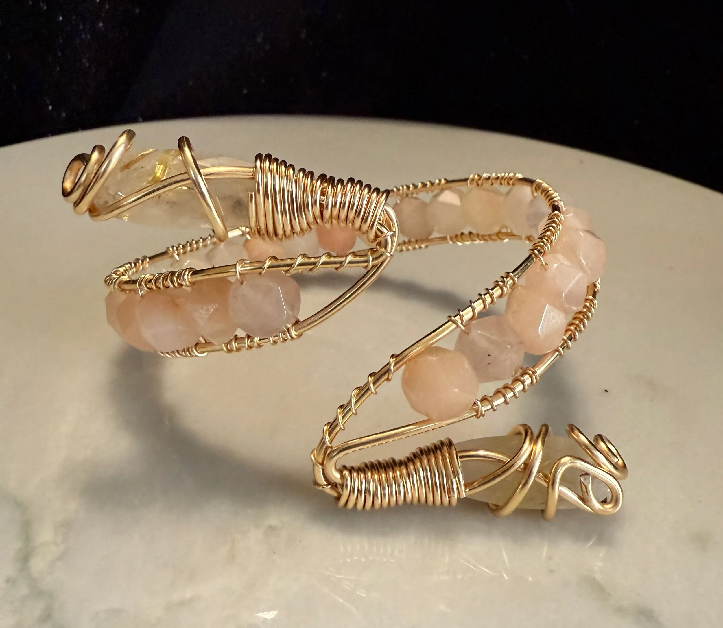 Peach Aventurine cuff pic 1 9.30.25 - 1.jpeg