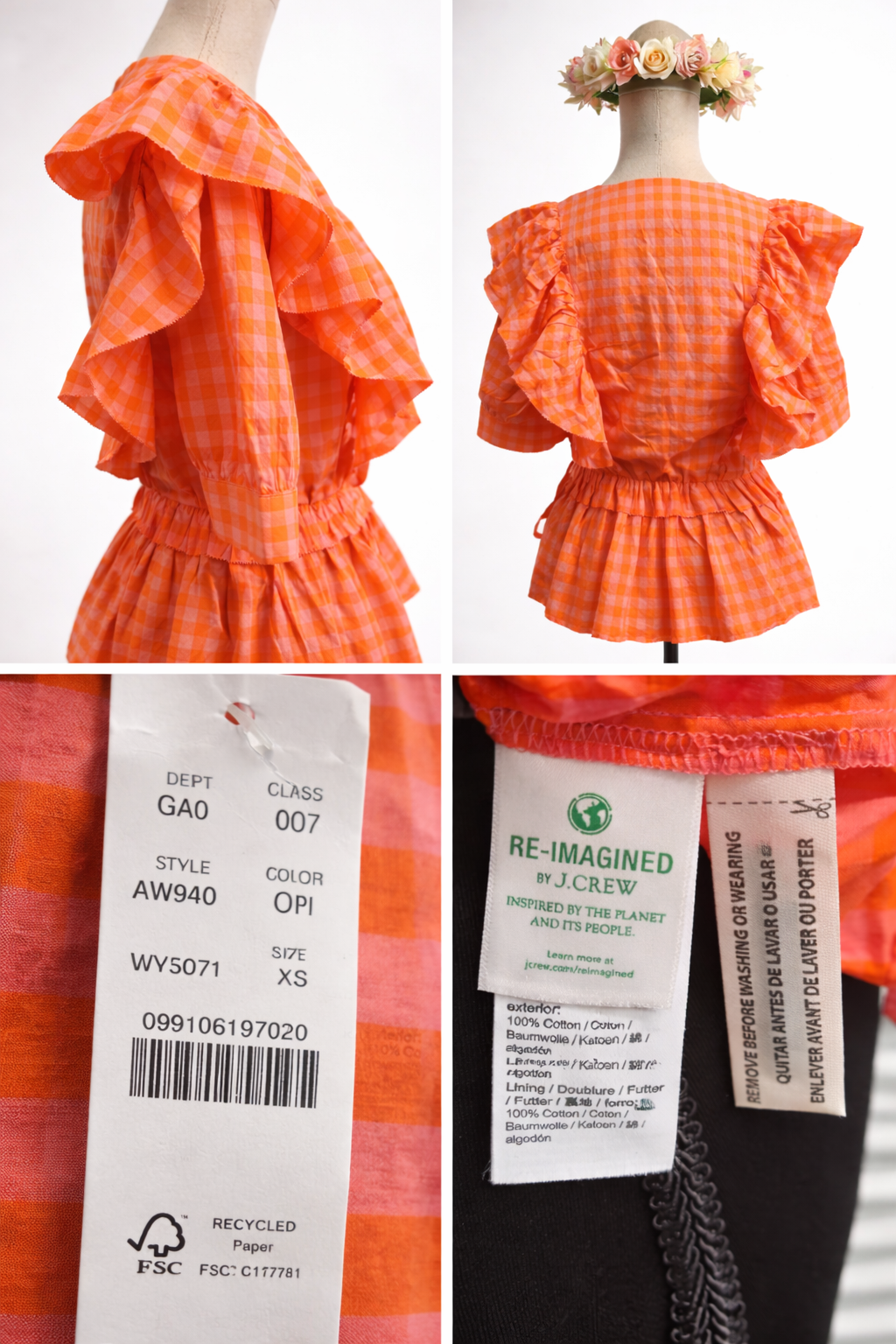 Gingham wrap