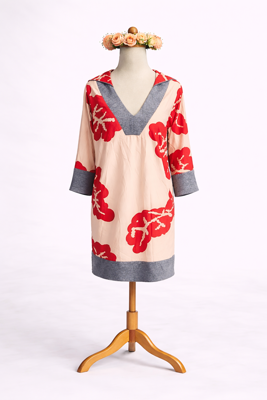 Anthropologie – Floral Hooded Tunic Dress