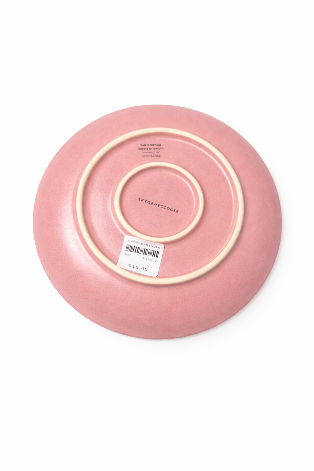 Blush Ombre Ceramic Plate – Pink / Cream