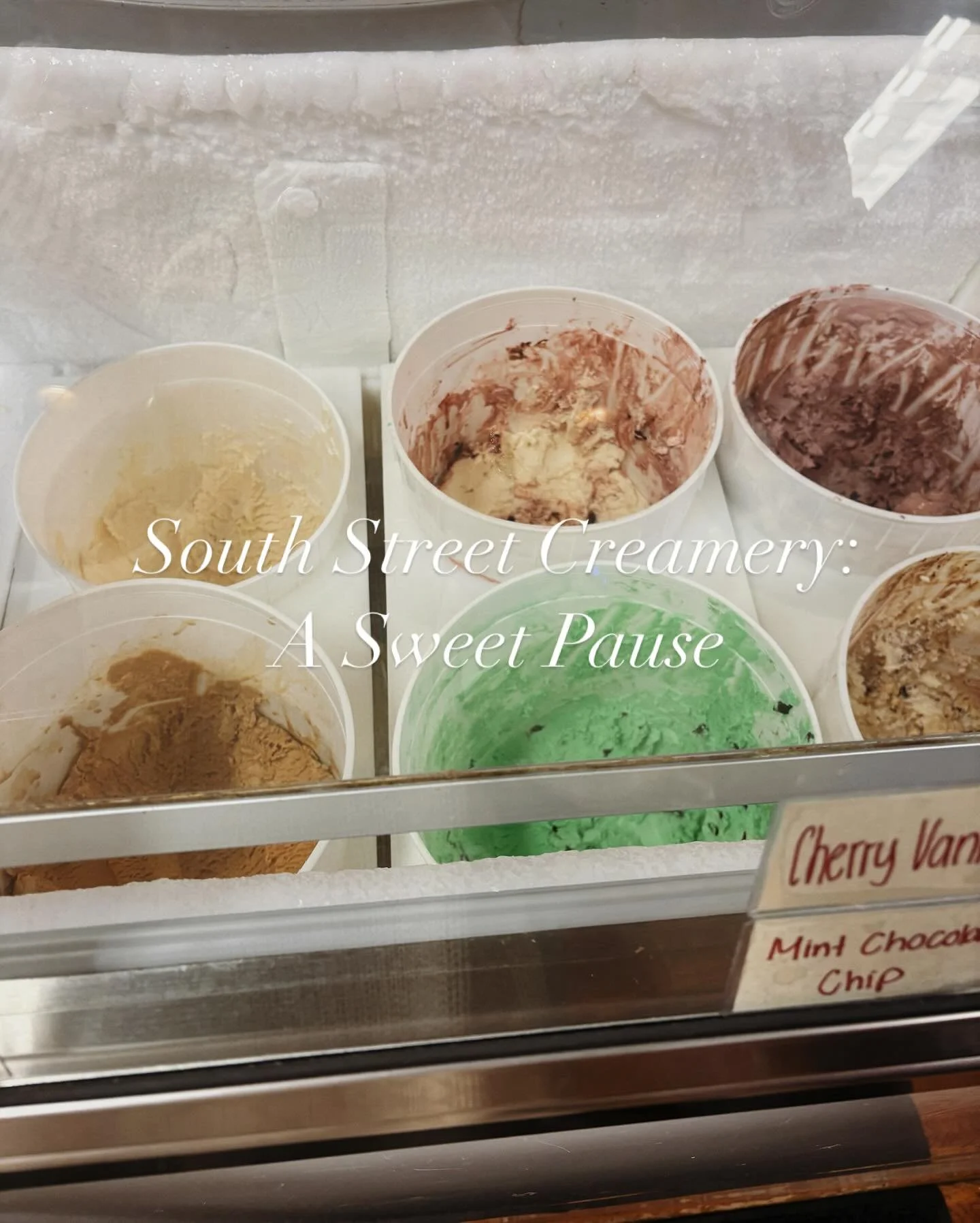 📍South Street Creamery, Morristown, New Jersey 

September 21, 2025

There&rsquo;s something timeless about an ice cream shop. The neon glow above the door, the hum of conversation inside, the rows of cones stacked like sculptures behind the glass &