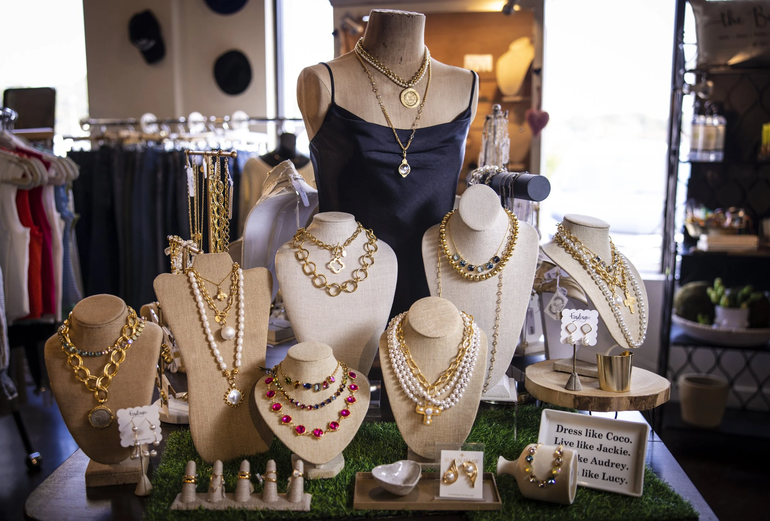 Mannequins with Jewelry from Findings