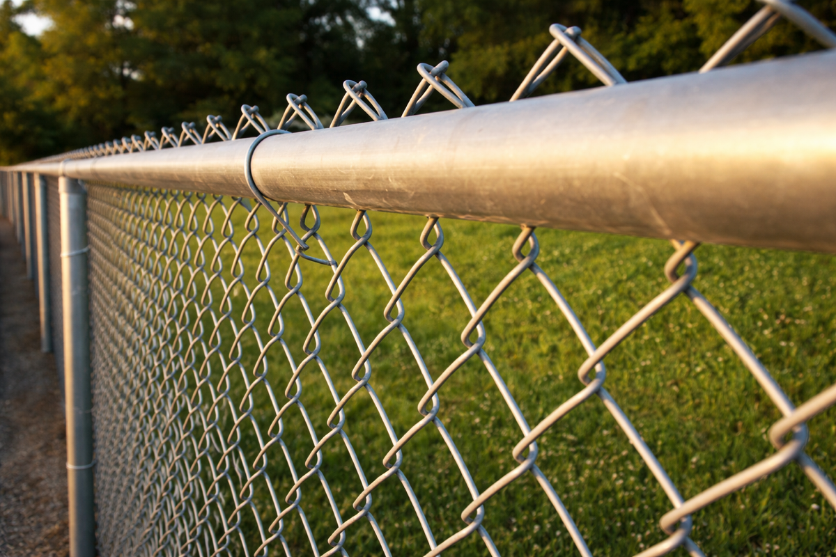 Chain link fence installed at a residential property in Salt Lake City
