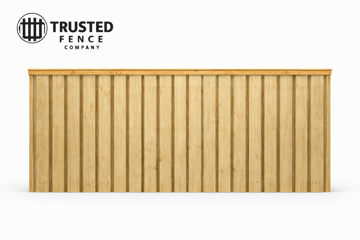 Board-on-board wood fence panels for residential installation in Salt Lake City