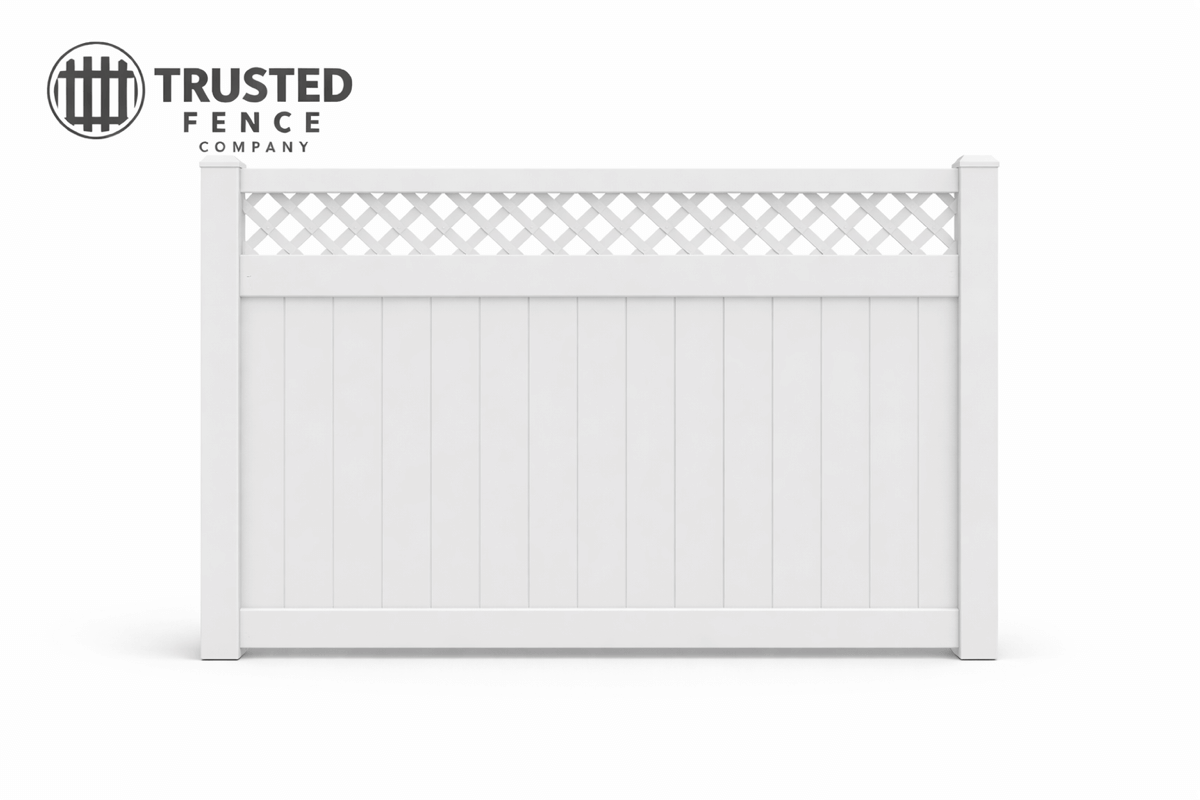 Decorative vinyl fence panels with ornamental design for installation in Salt Lake City